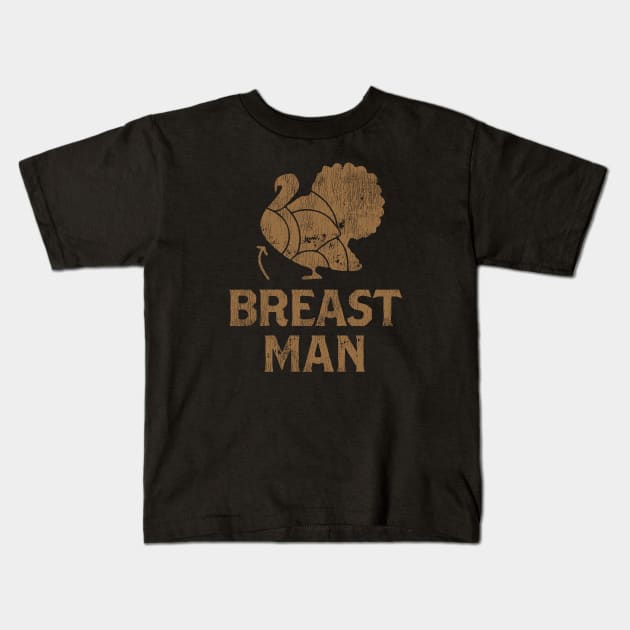 Breast Man Vintage Kids T-Shirt by tumbpel